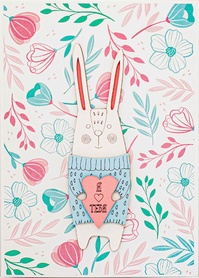 S085 Открытка Simple Cards 10х15 см - Зайчик