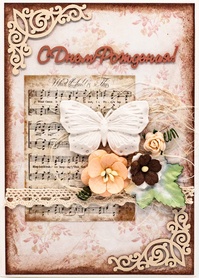 М335 Открытка ручной работы 10х15 см - Мелодия души