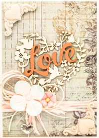 М352 Открытка ручной работы 10х15 см - Любовь