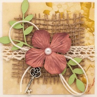 Т051 Открытка ручной работы 8х8 см (Букетная) - Габриэль