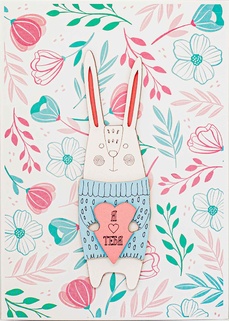 S085 Открытка Simple Cards 10х15 см - Зайчик