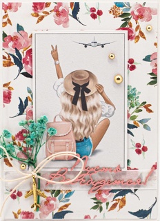 М385 Открытка ручной работы 10х15 см - Мечты Кристи