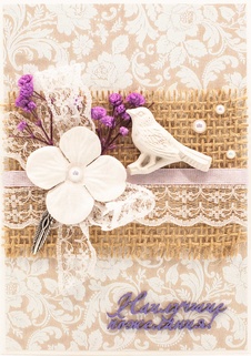 М415 Открытка ручной работы 10х15 см - Надежда