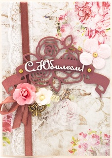 М456 Открытка ручной работы 10х15 см - Розы